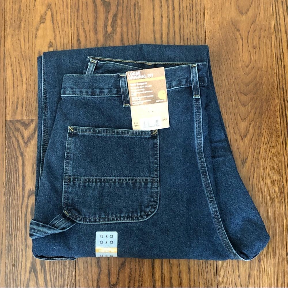 CARHARTT Mens Original Loose Fit Denim Jeans 42 x 32 NWT - Picture 2 of 10